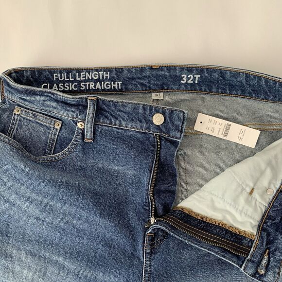 NWT J Crew Jeans Women 32 Tall Curvy Classic Straight Denim High Rise Preppy Mom - Picture 3 of 10